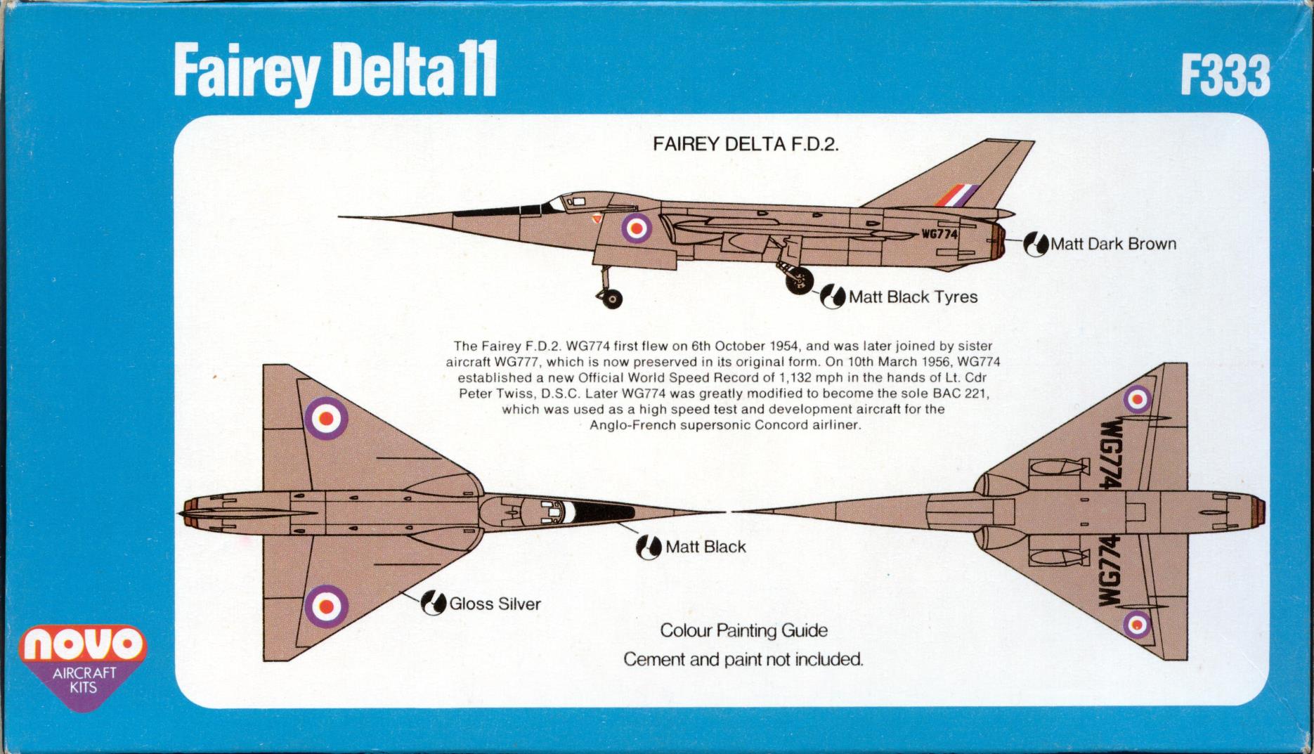 Схема окраски NOVO F333 Fairey Delta 2